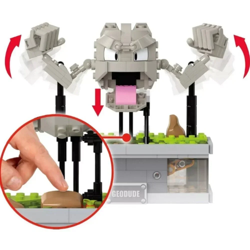 Mega Pokemon Mini Motion Geodude Building Toy Set HWR79 355 Pieces Kids Gift